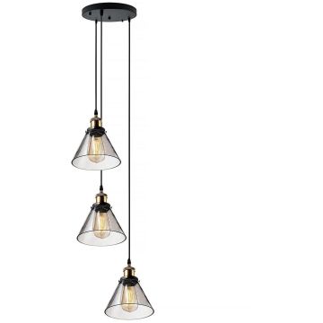 Altavola Design NEW YORK LOFT LA034/CO3_smoky Suspension lumineuse 3x40W/E27 IP20