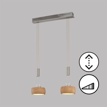Fischer&Honsel SHINE-WOOD 61074 Suspension 2x9W/LED 2700K 1900 lm IP20