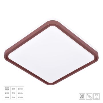 Prezent FLOREN SQ 71329 Plafonnier 1x33W/LED 2500lm IP20