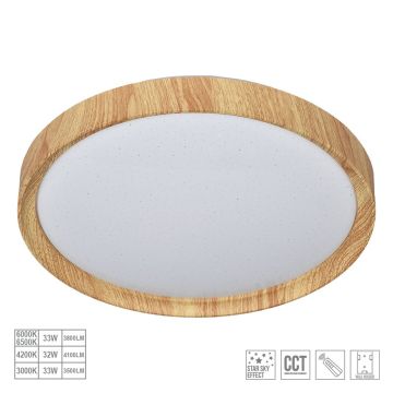 Prezent WOODEN 71330 Plafonnier 1x33W/LED 2050lm IP20