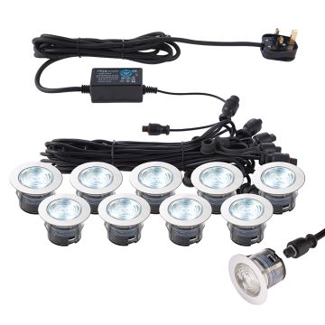 Endon IKONPRO CCT 76617 Lampe de passage 10x0,75W/LED 6500K/20000 410LM IP67