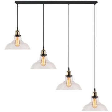 Altavola Design NEW YORK LOFT LA040/CL4_clear Suspension lumineuse 4x40W/E27 IP20