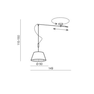 AZzardo MALAGA LAMPBODY AZ2313 Suspension lumineuse 1x60W/E27 IP20