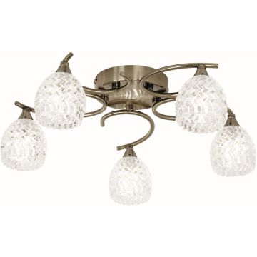 Endon BOYER BOYER-5AB Lampe de plafond 5x33W/G9 IP20