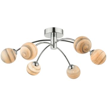 Dar Lighting IZZY IZZ0650-07 Lampe de plafond 6x40W/G9
