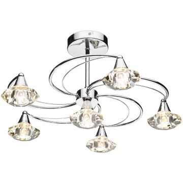 Dar Lighting LUTHER LUT0650 Lampe de plafond 6x40W/G9