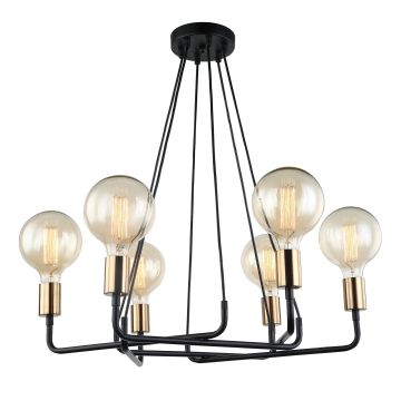 Italux BETTY MDM-3901/6 BK+BRO Suspension lumineuse 6x40W/E27 IP20