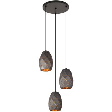 Italux HARLEY MDM-3480/3A GR+GD Suspension lumineuse 3x40W/E27 IP20