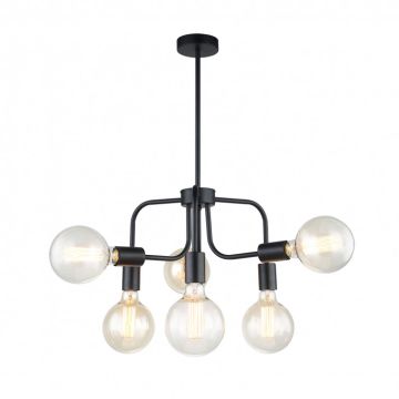 Italux KRISTY MDM-3678/6 BK Lustre 6x60W/E27