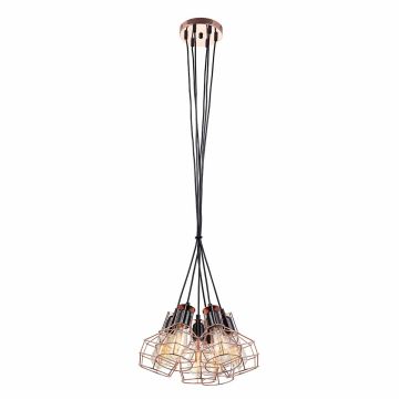 Italux PERIFO MDM-2272/6 BK+COP Suspension lumineuse 6x60W/E27 IP20