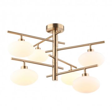 Italux FIORENZO MXM3661-6 BRO+W Lampe de plafond 6x25W/G9