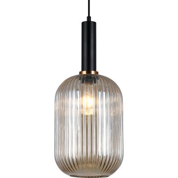 Italux ANTIOLA PND-5588-1L-BK+AMB Suspension lumineuse 1x40W/E27 IP20