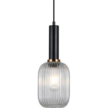 Italux ANTIOLA PND-5588-1M-BK+CL Suspension lumineuse 1x40W/E27 IP20