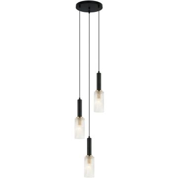 Italux PEROLA PND-43309-3 BK+BR Suspension lumineuse 3x40W/E14 IP20