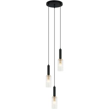 Italux PEROLA PND-43363-3 BK+BR Suspension lumineuse 3x40W/E14 IP20