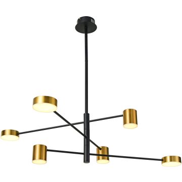 Italux REMDAL PND-16374-6 BK+GD Lustre 6x30W/LED 3000K 847LM IP20