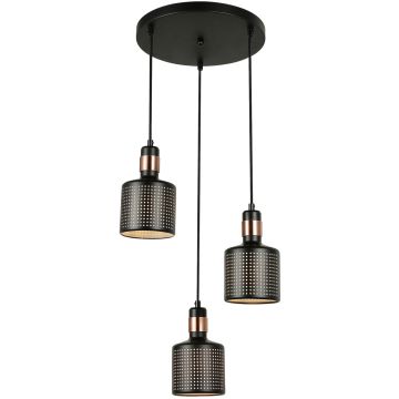 Italux RESTENZA PND-2439-3-BK Suspension lumineuse 3x40W/E27 IP20