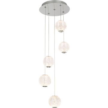 Italux ROSARIO PND-12220121-5A-CR Suspension lumineuse 5x21W/LED 3200K 1400LM IP20