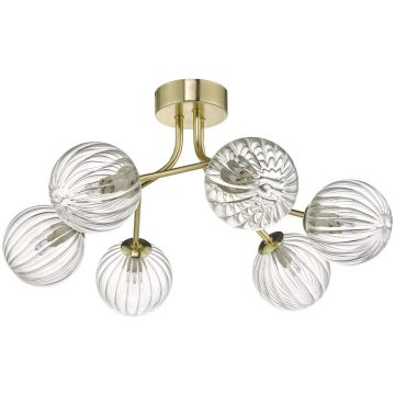 Dar Lighting YISKA YIS6435 Lampe de plafond 6x40W/G9