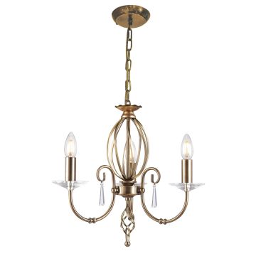 Elstead Lighting AEGEAN AG3-AGED-BRASS Lustre 3x60W/E14