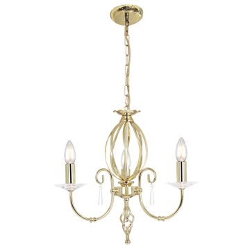 Elstead Lighting AEGEAN AG3-POL-BRASS Lustre 3x60W/E14