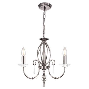 Elstead Lighting AEGEAN AG3-POL-NICKEL Lustre 3x60W/E14