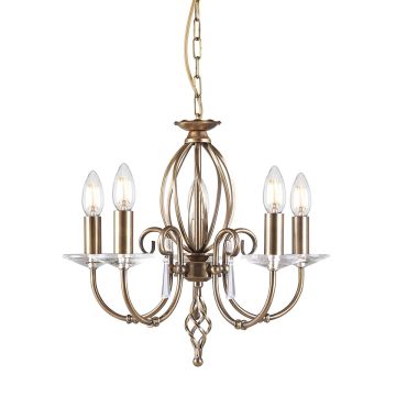 Elstead Lighting AEGEAN AG5-AGED-BRASS Lustre 5x60W/E14