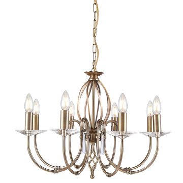 Elstead Lighting AEGEAN AG8-AGED-BRASS Lustre 8x60W/E14