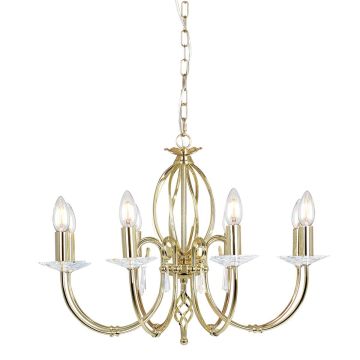 Elstead Lighting AEGEAN AG8-POL-BRASS Lustre 8x60W/E14
