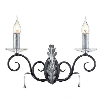 Elstead Lighting AMARILLI AML2-BLK-SILVER Applique murale 2x60W/E14