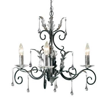 Elstead Lighting AMARILLI AML3-BLK-SILVER Lustre 3x60W/E14