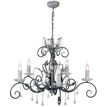 Elstead Lighting AMARILLI AML5-BLK-SILVER Lustre 5x60W/E14