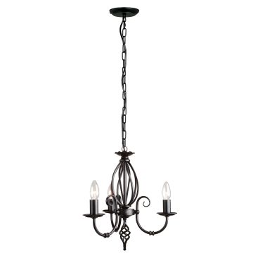 Elstead Lighting ARTISAN ART3-BLACK Lustre 3x60W/E14