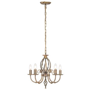 Elstead Lighting ARTISAN ART5-AGD-BRASS Lustre 5x60W/E14