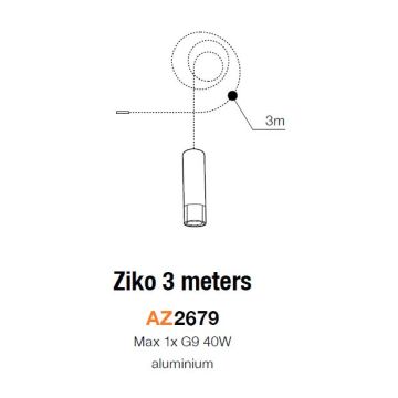 AZzardo ZIKO AZ2679 Suspension lumineuse 1x40W/G9 IP20
