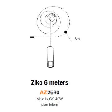 AZzardo ZIKO AZ2680 Suspension lumineuse 1x40W/G9 IP20