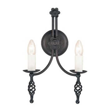 Elstead Lighting BELFRY BY2-BLACK Applique murale 2x60W/E14