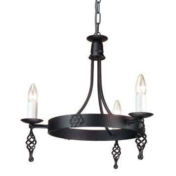 Elstead Lighting BELFRY BY3-BLACK Lustre 3x60W/E14