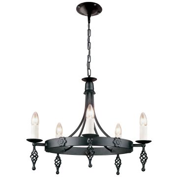 Elstead Lighting BELFRY BY5-BLACK Lustre 5x60W/E14