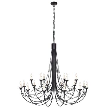 Elstead Lighting CARISBROOKE CB18-BLACK Lustre 18x60W/E14