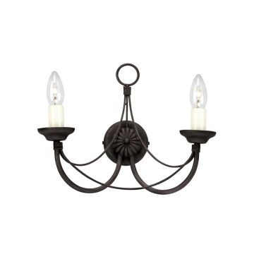 Elstead Lighting CARISBROOKE CB2-BLACK Applique murale 2x60W/E14