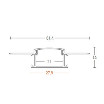 Zambelis PROFILE 20204 Profilé IP20
