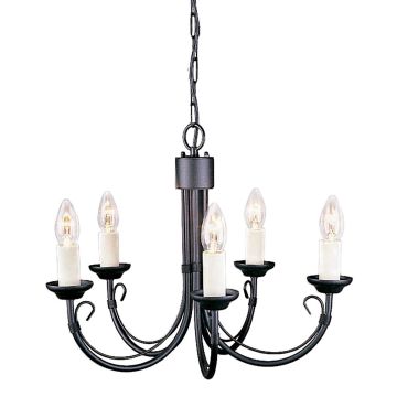 Elstead Lighting CHARTWELL CH5-BLACK Lustre 5x60W/E14
