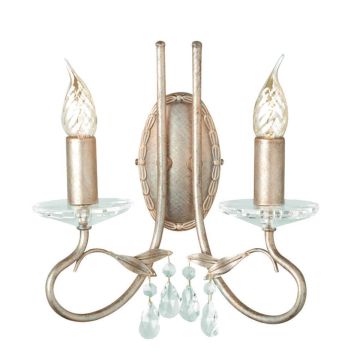 Elstead Lighting CHRISTINA CRT2-SILVER-GOLD Applique murale 2x60W/E14