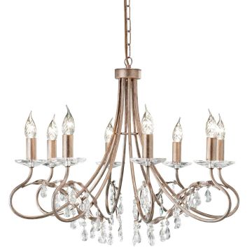 Elstead Lighting CHRISTINA CRT8-SILVER-GOLD Lustre 8x60W/E14