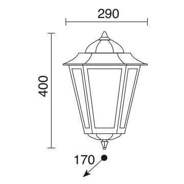 Novolux ELITE 6 096D-G05X1A-01 Applique murale 1x42W/E27 IP43