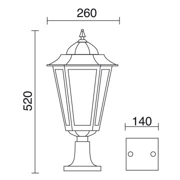 Novolux ELITE 6 096L-G05X1A-01 Lampe sur pied 1x42W/E27 IP43