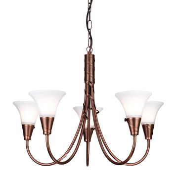 Elstead Lighting EMILY EM5-COPPER Lustre 5x60W/E14