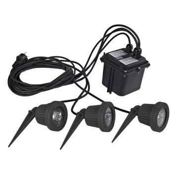 Novolux FOCUS 113B-G23X1B-02 Projecteur de jardin 3x50W/GU5,3/MR16 IP68