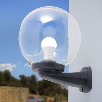 Fumagalli Nardo FMG-NARDO-GLOBE-BLK Applique murale 1x23W/E27 IP55